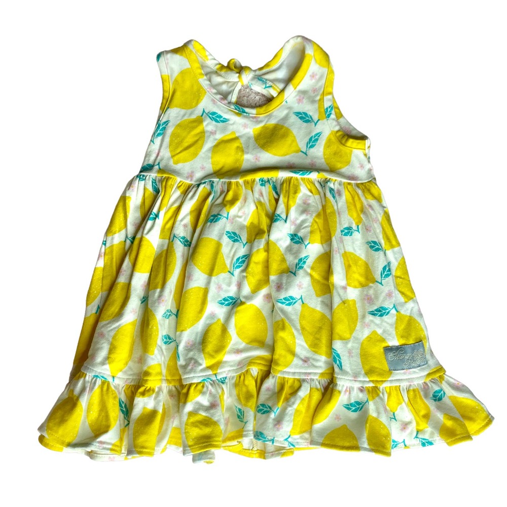 Eleanor Rose Lemon Dress- 12 months